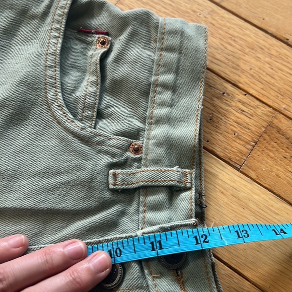 Vintage Light Green Jean Shorts - Picture 5 of 8